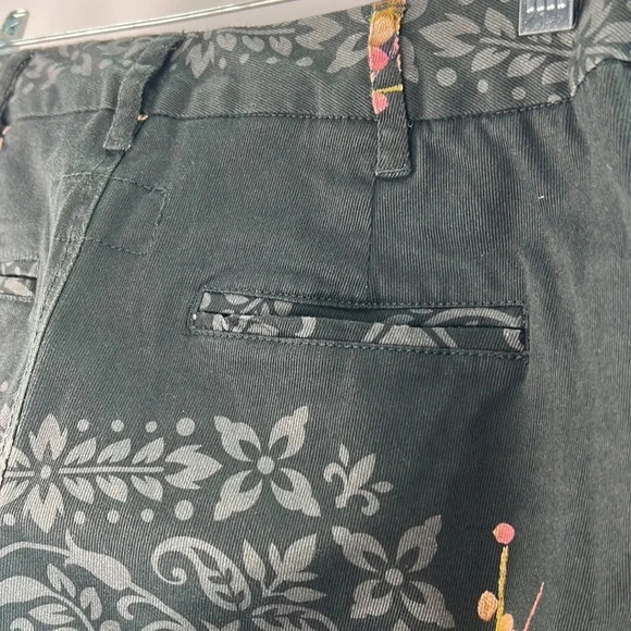 Johnny Was Pete&Greta Mono Pant Multicolor Floral Print Cotton Trouser Jean Sz 4 - Picture 13 of 16